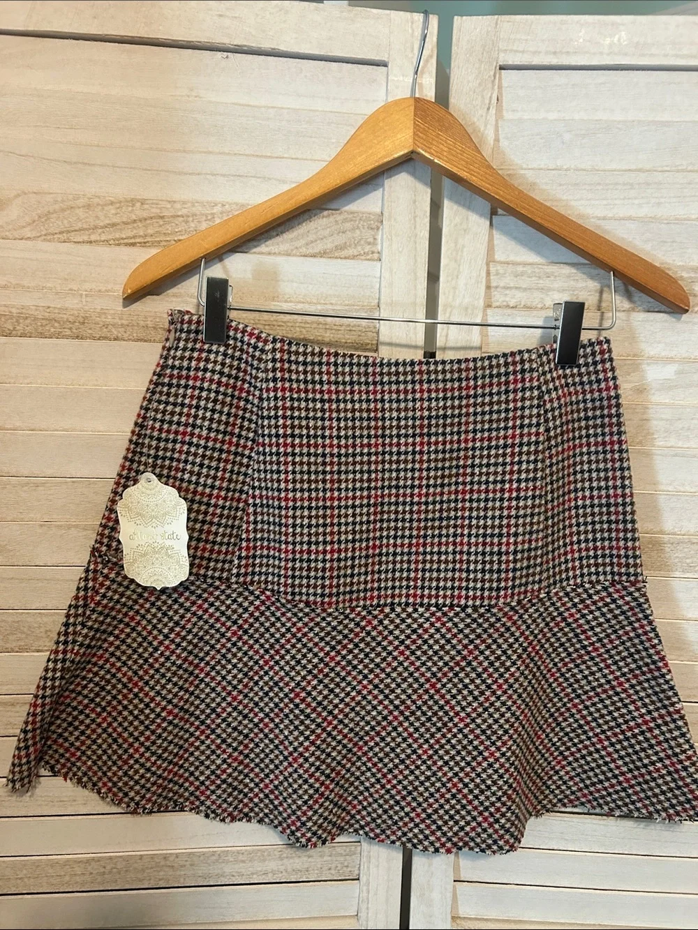 NWT Altar’d State Plaid Academia Mini Skirt Size Small